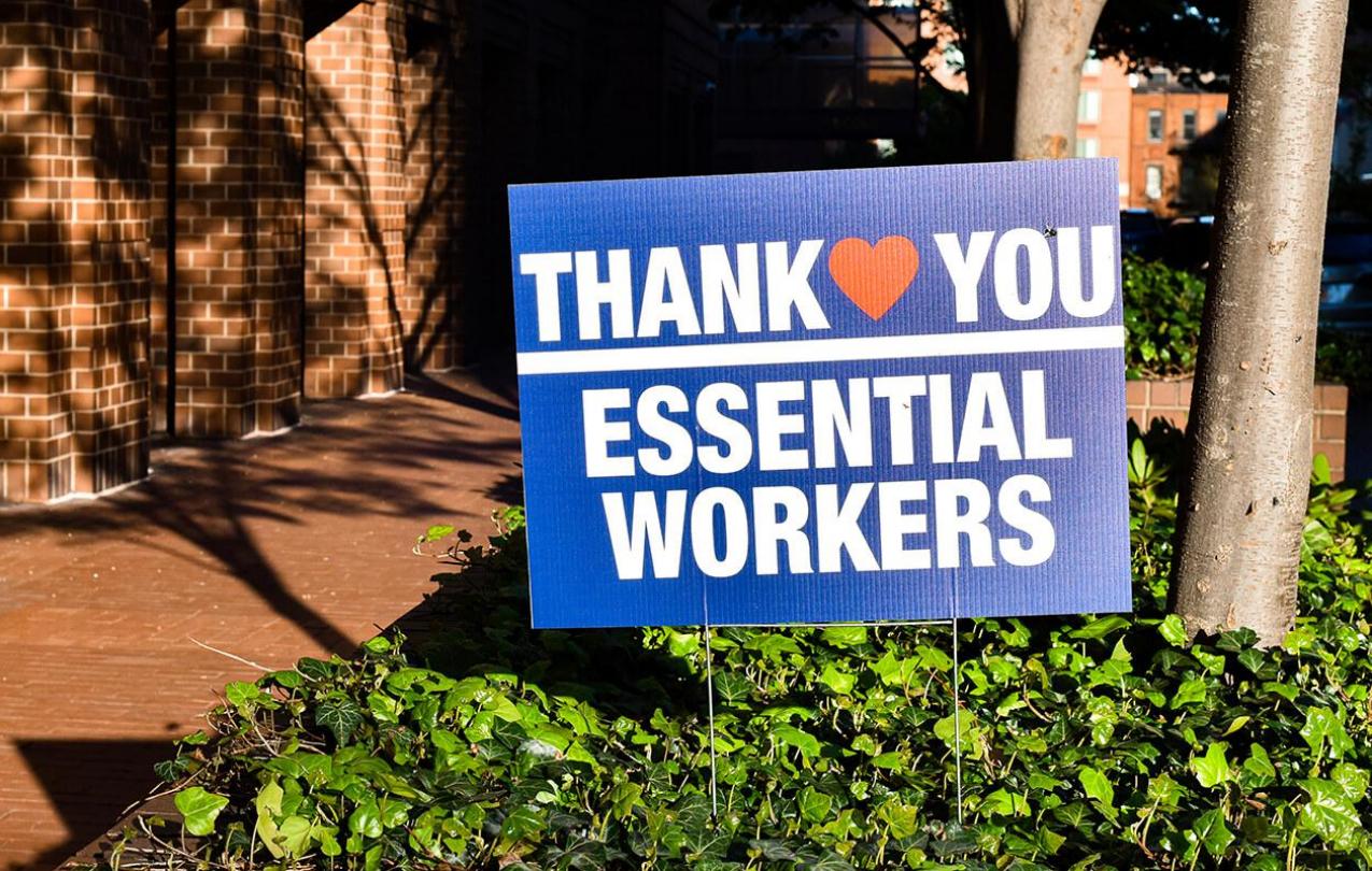 Thank you essential workers sign